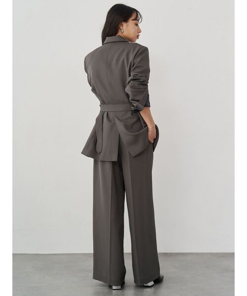MURUA（ムルーア）の「【セットアップ対応】フロントベルトワイドパンツ（スラックス・レディース・ブラック/ベージュ/ミント/グレー・2/1）」の17枚目の写真