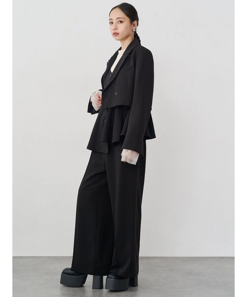 MURUA（ムルーア）の「【セットアップ対応】フロントベルトワイドパンツ（スラックス・レディース・ブラック/ベージュ/ミント/グレー・2/1）」の22枚目の写真