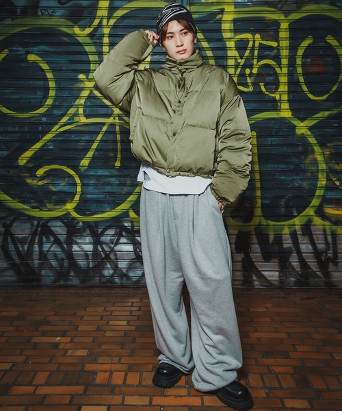 En serio TOKYO（エンソリオトーキョー）の「ショート丈中綿ジャケット（ダウンジャケット/コート・メンズ・ブラック/カーキ・SMALL/MEDIUM/LARGE/X-LARGE）」の13枚目の写真
