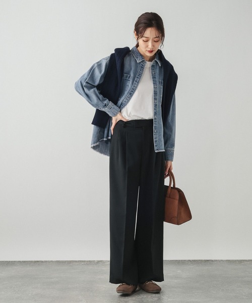 GLOBAL WORK(グローバルワーク)の「GOODデニムシャツ長袖/624968(シャツ/ブラウス・レディース・ブルー/ブルー系その他5・MEDIUM/LARGE)」の20枚目の写真