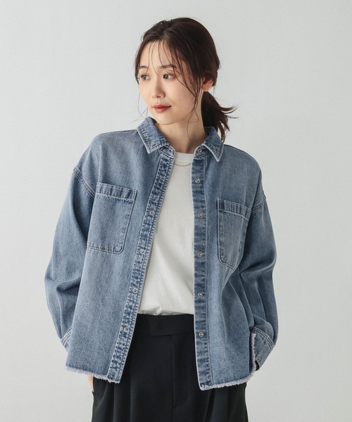 GLOBAL WORK(グローバルワーク)の「GOODデニムシャツ長袖/624968(シャツ/ブラウス・レディース・ブルー/ブルー系その他5・MEDIUM/LARGE)」の22枚目の写真