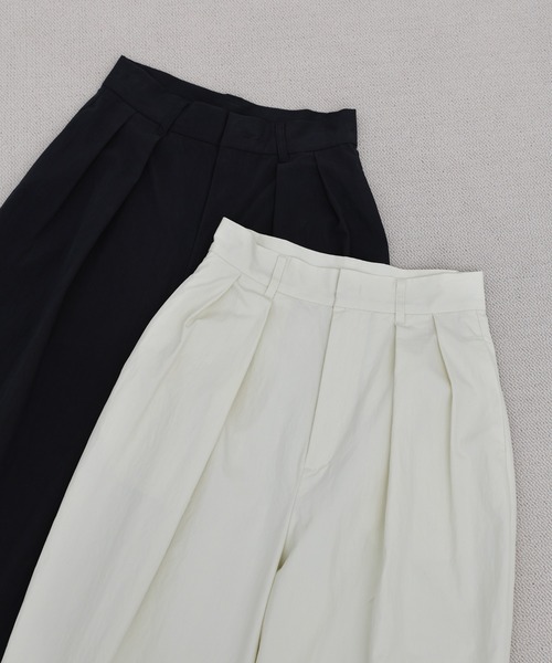 select MOCA by son（セレクトモカバイソン）の「コットンブレンドカーブワイドパンツ【by SON】（その他パンツ・レディース・アイボリー/ブラック・SMALL/MEDIUM/LARGE）」の21枚目の写真