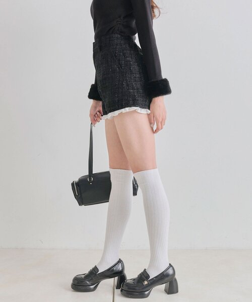 OLIVE des OLIVE（オリーブデオリーブ）の「美脚ショートパンツ（その他パンツ・レディース・ブラック/アイボリー・FREE）」の21枚目の写真