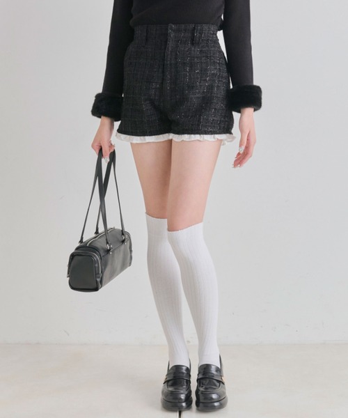 OLIVE des OLIVE（オリーブデオリーブ）の「美脚ショートパンツ（その他パンツ・レディース・ブラック/アイボリー・FREE）」の10枚目の写真