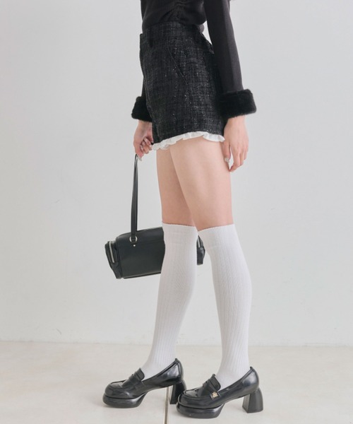 OLIVE des OLIVE（オリーブデオリーブ）の「美脚ショートパンツ（その他パンツ・レディース・ブラック/アイボリー・FREE）」の11枚目の写真