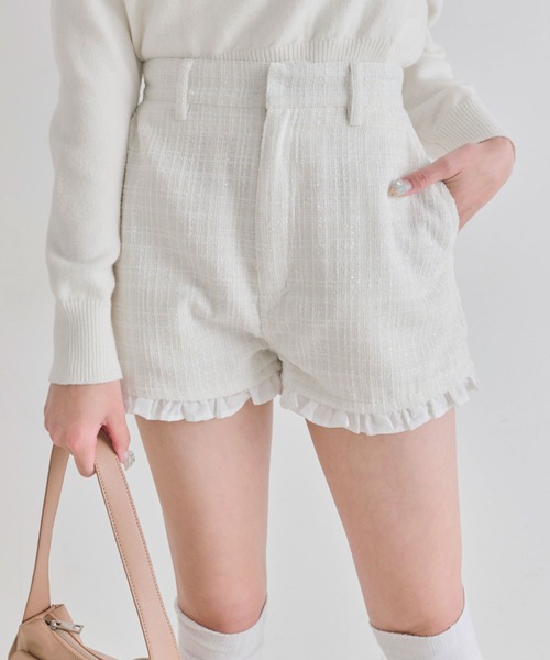 OLIVE des OLIVE（オリーブデオリーブ）の「美脚ショートパンツ（その他パンツ・レディース・ブラック/アイボリー・FREE）」の3枚目の写真