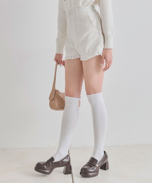 OLIVE des OLIVE（オリーブデオリーブ）の「美脚ショートパンツ（その他パンツ・レディース・ブラック/アイボリー・FREE）」の6枚目の写真