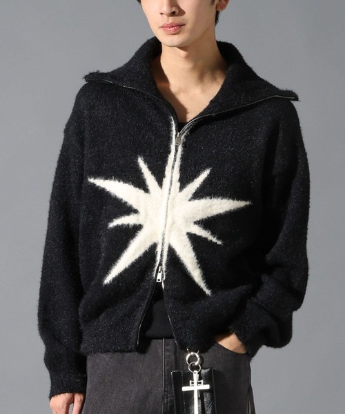 LAND MUSEUM / Star Motif Zip Cardigan — кардиган на молнии с принтом музеум