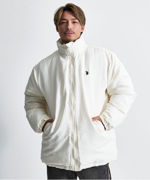 U.S. POLO ASSN.(ユーエスポロアッスン)の「『U.S. POLO ASSN/ユーエスポロアッスン』中綿ダウンジャケット(ダウンジャケット/コート・メンズ・アイボリー/ブラック・L/M)」の2枚目の写真