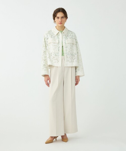 BALLSEY（ボールジィ）の「フラワーコードレース ステンカラーブルゾン（ブルゾン・レディース・ホワイト/ブラック・36）」の8枚目の写真