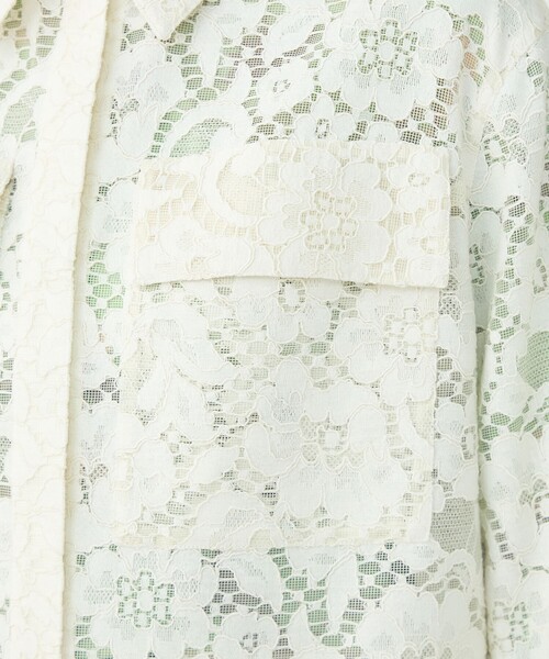 BALLSEY（ボールジィ）の「フラワーコードレース ステンカラーブルゾン（ブルゾン・レディース・ホワイト/ブラック・36）」の13枚目の写真