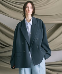 maison special ダークグリーン ダブルテーラードジャケット MAISON SPECIAL（メゾンスペシャル） ダブルジャケット 11201111206