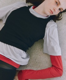 ADAM ET ROPE' | 3レイヤードジャージートップス(Tシャツ/カットソー)