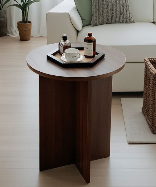 Made in I（メイドインアイ）の「Modern wood side table（家具・レディース・ブラウン・FREE）」の3枚目の写真