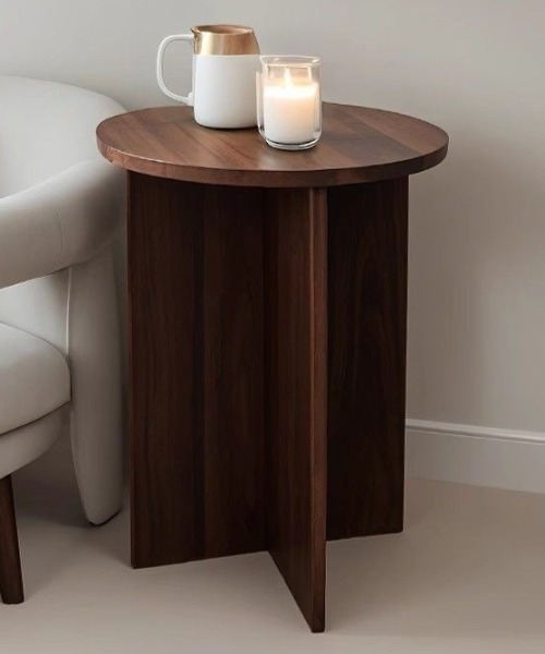 Made in I（メイドインアイ）の「Modern wood side table（家具・レディース・ブラウン・FREE）」の5枚目の写真