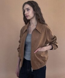STUDIO SALT（スタジオソルト）の「クラシックスエードブルゾン-キャメル（MA-1）」