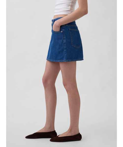 GAP（ギャップ）の「ウルトラソフトデニム ミニスカート（デニムスカート・レディース・インディゴブルー・23/24/25/26/27/28/29）」の9枚目の写真