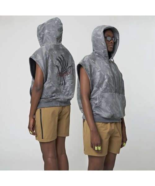 ATHPLATFORM(アスプラットフォーム)の「AU32HN02 タイダイ クロウ フードパーカー_グレー(Tシャツ/カットソー・レディース・その他・FREE)」の2枚目の写真