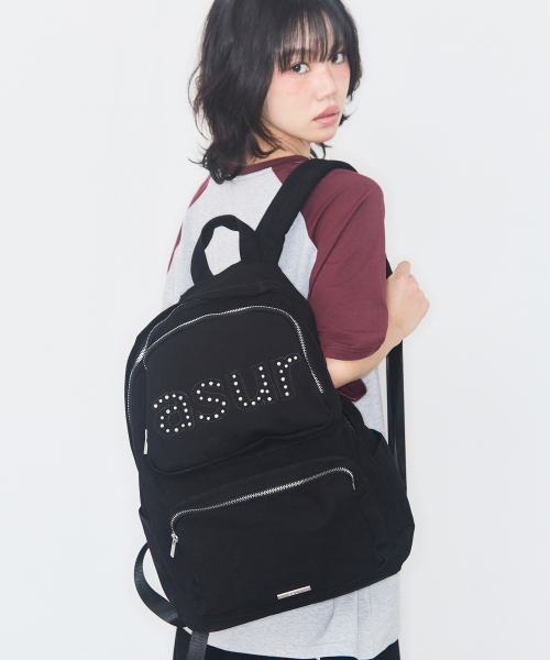 as you are(アズユーアー)の「AU ベーシックコットンバックパック ブラック(バックパック/リュック・レディース・その他・ONE SIZE)」の1枚目の写真