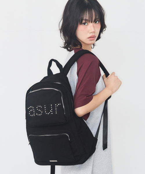 as you are(アズユーアー)の「AU ベーシックコットンバックパック ブラック(バックパック/リュック・レディース・その他・ONE SIZE)」の2枚目の写真