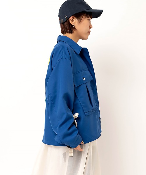 RNA（アールエヌエー）の「J2187 パイル刺繍シャツジャケット（その他アウター・レディース・ブルー・MEDIUM）」の3枚目の写真