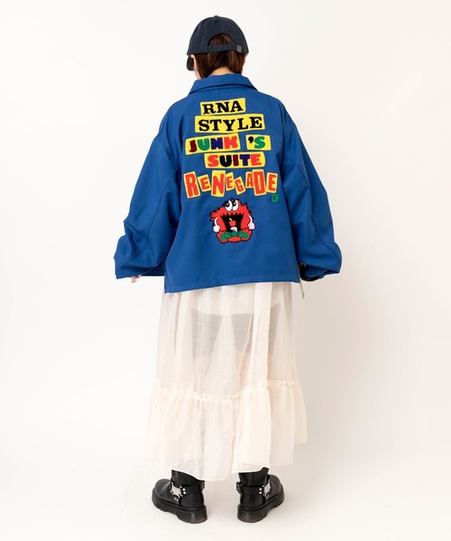 RNA（アールエヌエー）の「J2187 パイル刺繍シャツジャケット（その他アウター・レディース・ブルー・MEDIUM）」の9枚目の写真