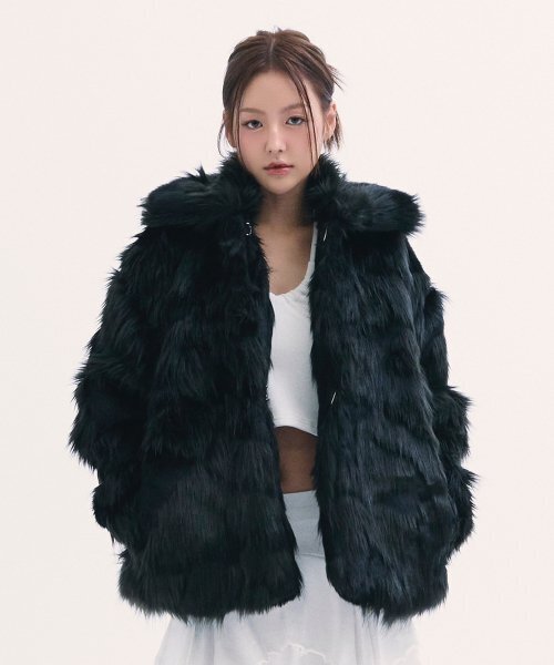 BABLETWO(ビーエイブルトゥー)の「Popo fur jacket BLACK(ムートンコート・レディース・その他・ONE SIZE)」の1枚目の写真