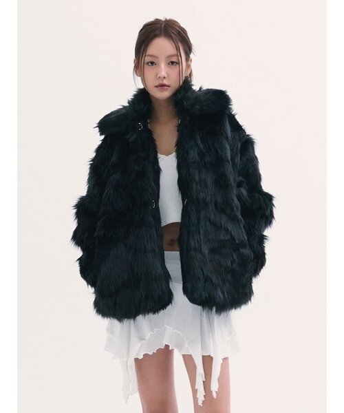 BABLETWO(ビーエイブルトゥー)の「Popo fur jacket BLACK(ムートンコート・レディース・その他・ONE SIZE)」の3枚目の写真