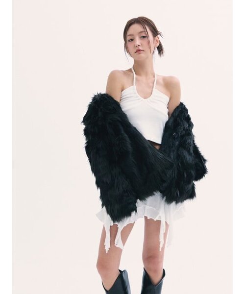 BABLETWO(ビーエイブルトゥー)の「Popo fur jacket BLACK(ムートンコート・レディース・その他・ONE SIZE)」の4枚目の写真