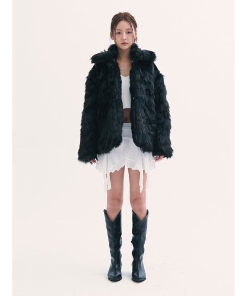 BABLETWO(ビーエイブルトゥー)の「Popo fur jacket BLACK(ムートンコート・レディース・その他・ONE SIZE)」の5枚目の写真