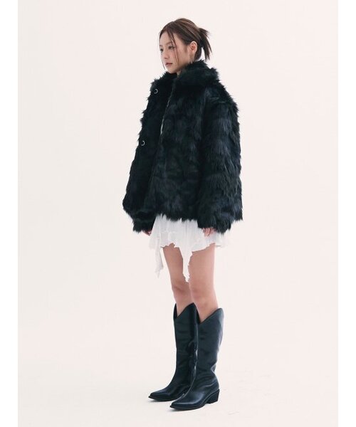 BABLETWO(ビーエイブルトゥー)の「Popo fur jacket BLACK(ムートンコート・レディース・その他・ONE SIZE)」の6枚目の写真