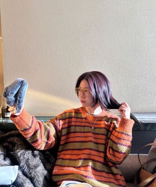 MIDSUN(ミッドサン)の「Tropic Hairy Crop Knit-Camel(ニット/セーター・レディース・その他・3/M/L)」の2枚目の写真