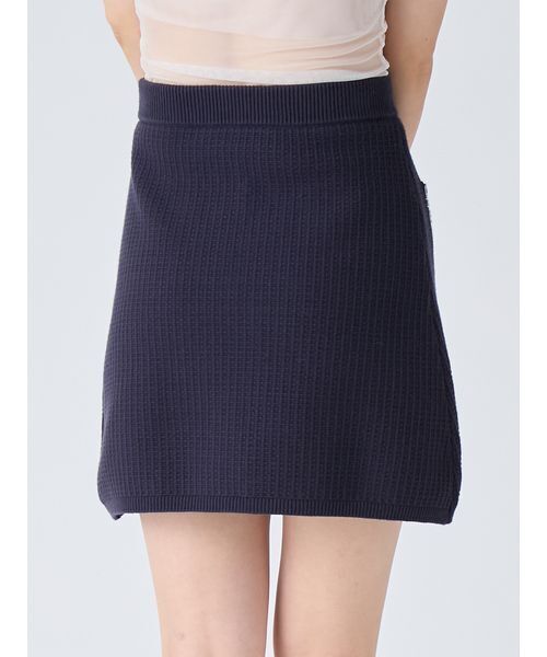 LILY BROWN（リリーブラウン）の「コットンニットミニスカート（スカート・レディース・ミント/ネイビー/オフホワイト・F）」の8枚目の写真