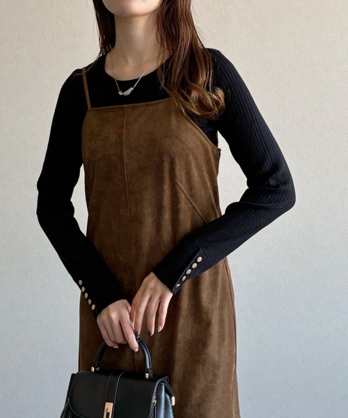 mysty woman（ミスティウーマン）の「ボートネック袖ボタンニット  643356（ニット/セーター・レディース・ピンク/アイボリー/ブラック/グレー系その他・FREE）」の15枚目の写真