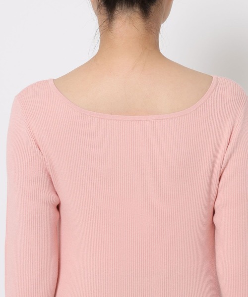 mysty woman（ミスティウーマン）の「ボートネック袖ボタンニット  643356（ニット/セーター・レディース・ピンク/アイボリー/ブラック/グレー系その他・FREE）」の22枚目の写真