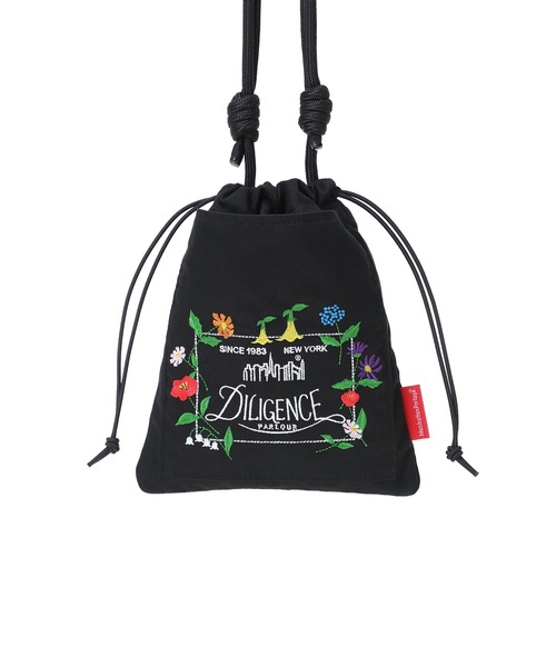 Manhattan Portage（マンハッタンポーテージ）の「SEWARD DRAWSTRING BAG COMBED COTTON GABARDINE DPL（ショルダーバッグ・レディース・ブラック・FREE）」の2枚目の写真