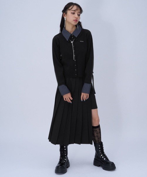 HARE（ハレ）の「プリーツスリットスカート(HARE)（スカート・レディース・ブラック/ベージュ・FREE）」の5枚目の写真
