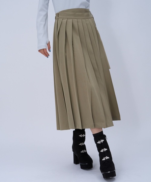HARE（ハレ）の「プリーツスリットスカート(HARE)（スカート・レディース・ブラック/ベージュ・FREE）」の15枚目の写真