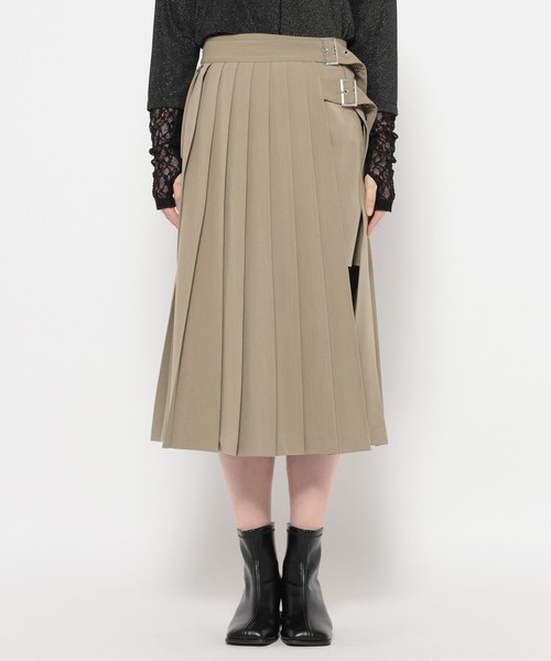 HARE（ハレ）の「プリーツスリットスカート(HARE)（スカート・レディース・ブラック/ベージュ・FREE）」の16枚目の写真