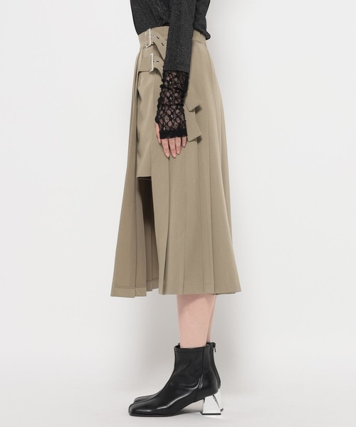 HARE（ハレ）の「プリーツスリットスカート(HARE)（スカート・レディース・ブラック/ベージュ・FREE）」の17枚目の写真