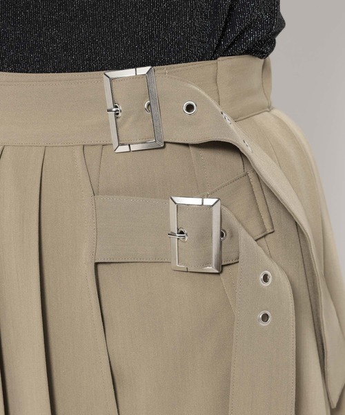 HARE（ハレ）の「プリーツスリットスカート(HARE)（スカート・レディース・ブラック/ベージュ・FREE）」の21枚目の写真