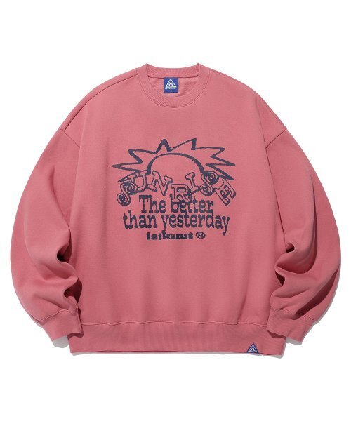 ISTKUNST(イストクンスト)の「SUNRISE BTY SWEATSHIRTS_PINK(IK2DFMM446A)(スウェット・レディース・ピンク・L/M/S)」の1枚目の写真