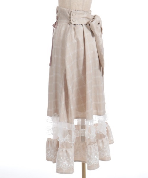 axes femme POETIQUE（アクシーズファムポエティック）の「バックリボンハイウエストスカート（スカート・レディース・ブラック/ベージュ/ミント・MEDIUM）」の10枚目の写真