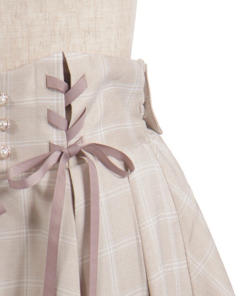 axes femme POETIQUE（アクシーズファムポエティック）の「バックリボンハイウエストスカート（スカート・レディース・ブラック/ベージュ/ミント・MEDIUM）」の12枚目の写真