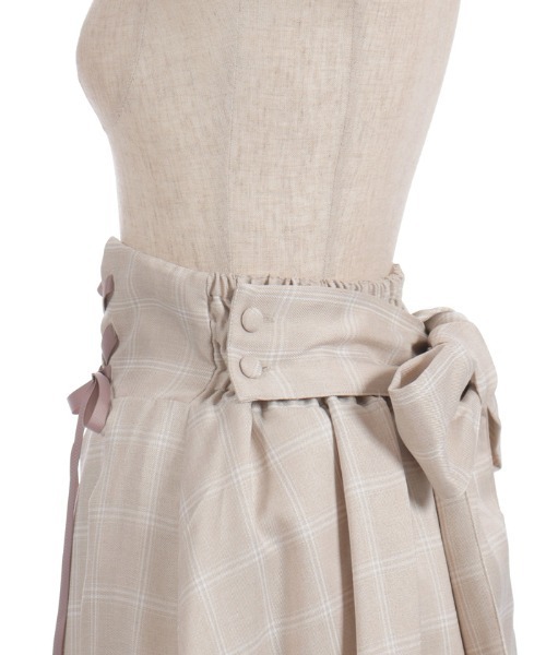 axes femme POETIQUE（アクシーズファムポエティック）の「バックリボンハイウエストスカート（スカート・レディース・ブラック/ベージュ/ミント・MEDIUM）」の15枚目の写真