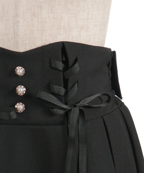 axes femme POETIQUE（アクシーズファムポエティック）の「バックリボンハイウエストスカート（スカート・レディース・ブラック/ベージュ/ミント・MEDIUM）」の21枚目の写真