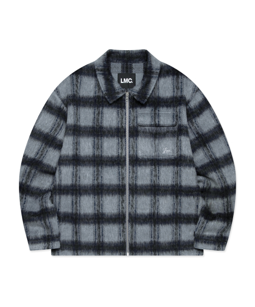 LMCの「BRUSHED CHECK ZIP UP SHIRT gray(シャツ/ブラウス・レディース・その他・S/M/L)」の1枚目の写真
