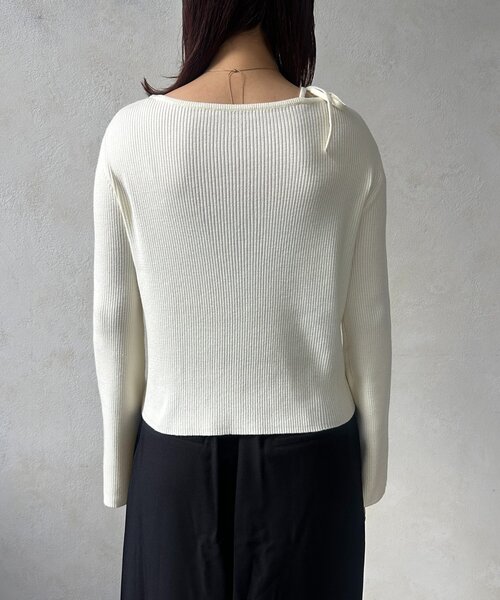 Thevon(ゼボン)の「アシメホルター袖フレアニット(ニット/セーター・レディース・ブラウン/アイボリー/オレンジ・FREE)」の14枚目の写真