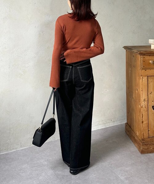 Thevon(ゼボン)の「アシメホルター袖フレアニット(ニット/セーター・レディース・ブラウン/アイボリー/オレンジ・FREE)」の22枚目の写真