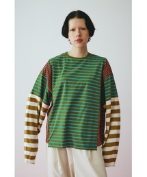 HeRIN.CYE（ヘリンドットサイ）の「Patchwork cut tops　　パッチワークカットトップス（Tシャツ/カットソー）」